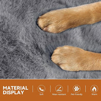Dog Stairs with Furry Lids 18" H, 3-Step Wider Dog Steps with Storage for Small/Medium/Large Old Dogs Cats, Folding Sturdy Pet Stairs Climbing Bed Couch, Ramp for Car Hold Up to 200 lbs, Grey