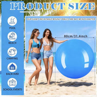Jenaai giant inflatable bouncy balls in red and blue, 30 inches across - view 21