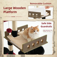 Maine Coon Cat Tree, Heavy Duty Cat Tower for 20 lbs+, GCT033G – Essentials for Cats - 52 inches / Black and red - image 3