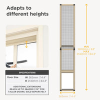 Hakuna Pets V2 Patio Pet Door Screen Insert Panel for Sliding Doors - Large / Cream - image 3