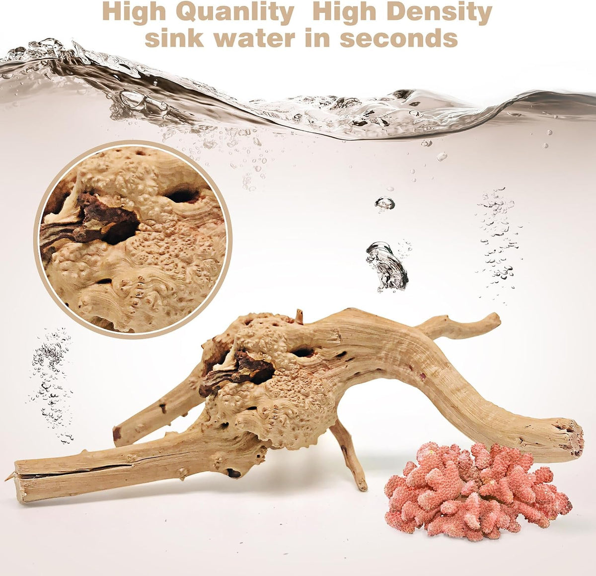 WDEFUN 3 PCS Natural Driftwood for Aquarium Decor Fish Tank - Spiderwood （7-11 inch pack of 3） - image 3