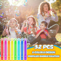 32 Pcs 8 Colors Neon Mini Star Bubble Wand - bubble set - image 3