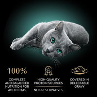 Sheba Gravy Indulgence Adult Wet Cat Food Beef Entree in Extra Gravy, 2.6 oz. Twin-Pack Trays (24 Count, 48 Servings)