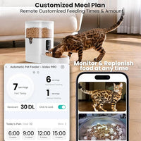 Automatic Cat Feeder with Dual Camera, 5G WiFi Pet Food Dispenser with 2-Way Audio, 2K HD Video with Night Vision, Easy APP Operation, AI Pet Motion Capturing, for Cat Dog Small Pet