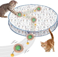 Interactive Cat Toys for Indoor Cats, Fast Rolling Cat Ball Toy in Pouch, Automatic Motion Activated Moving Ball Hide and Seek Exercise Game for Bored Cats, Rechargeable Kitten Toys with LED Light