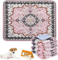 Washable Pee Pads for Dogs, Nonslip and Leak-Proof Dog Pee Pads - Retro Pink / 18" x 24" (4 Pack)