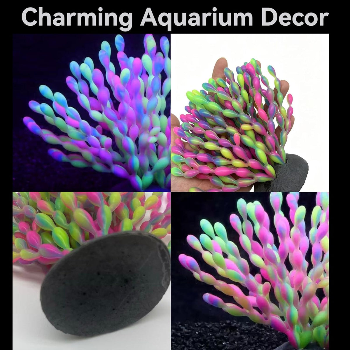 ZtohPyo Glow Fish Tank Decorations - Sea Grapes - image 4