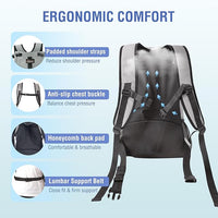 Dog Backpack for Small & Medium Dogs - Adjustable Pet Carrier for Travel & Hiking, Hands-Free Puppy Backpack with Storage Pockets, Breathable Mesh, Reflective Strips & Non-Slip Handle
