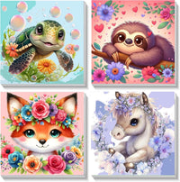 4 Pack Butterfly Paint by Number for kids Wooden Frame - BKH45+BKH222+BKH1180+BKH1210