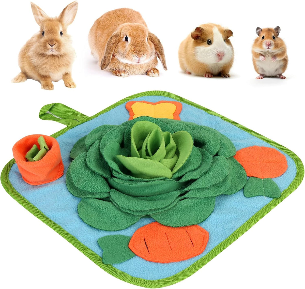 Snuffle Mat for Small Medium Dogs Nose Smell Training - Green Blue