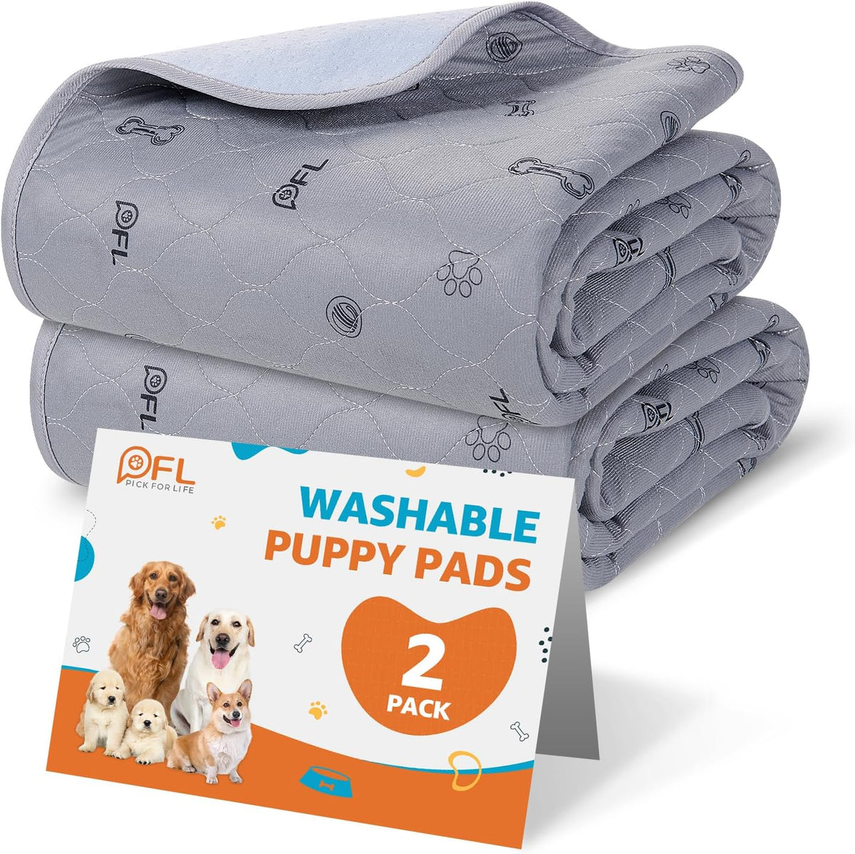 Washable Pee Pads for Dogs - 36X41" (Pack of 2)