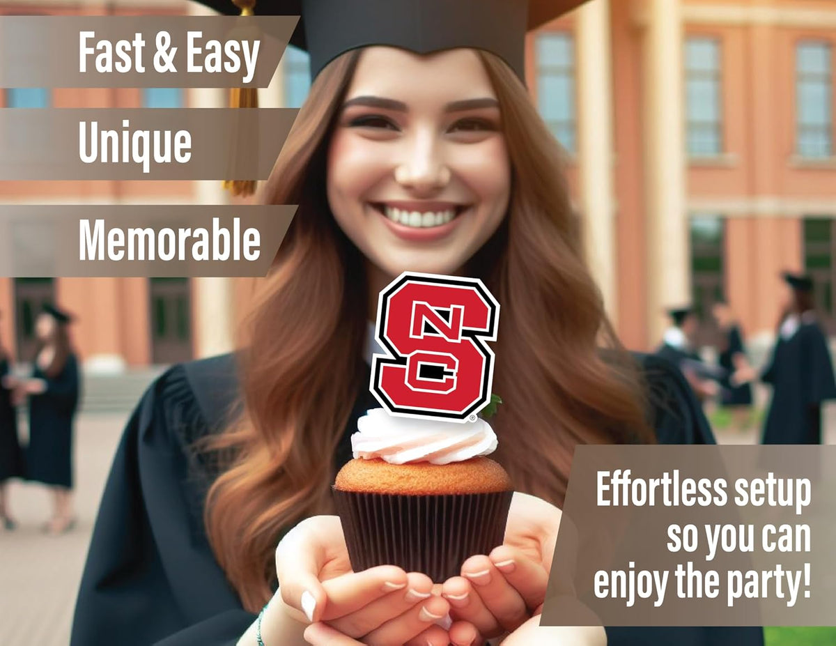 Ohio State Merch Cupcake Toppers & Decorations OSU Party Cake Decor - Nc State Wolfpack - image 4