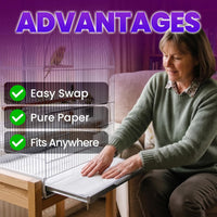 Bird Cage Liners, 120 Unscented Newsprint Sheets - 11" x 17" (120 Sheets) - image 3