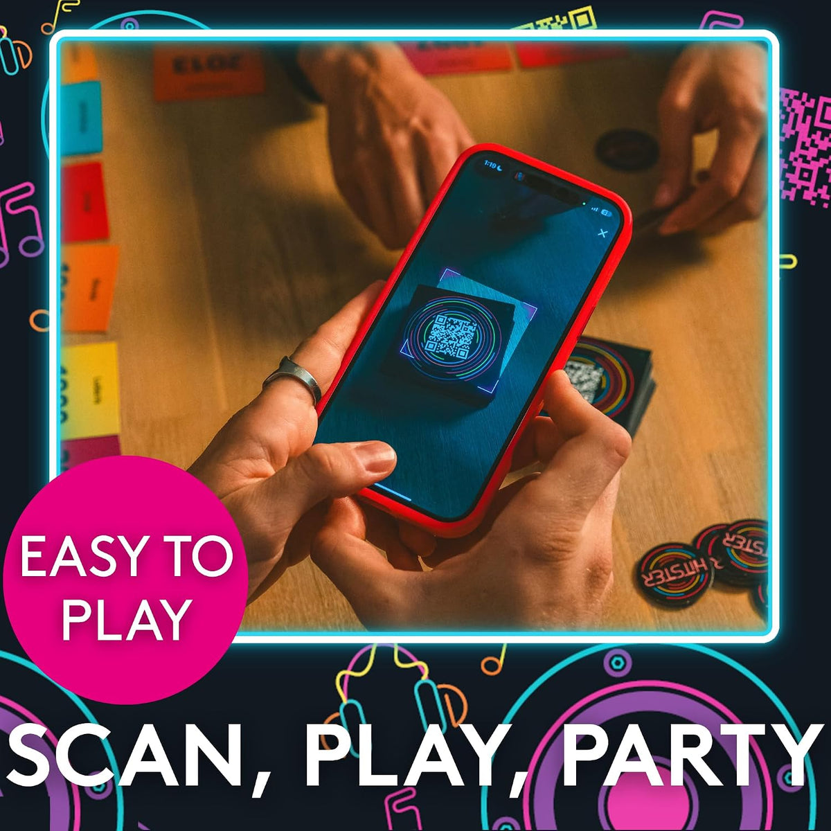 Jumbo Hitster, The Music Fun Party Quiz Card Game, 2-10 Players - image 2