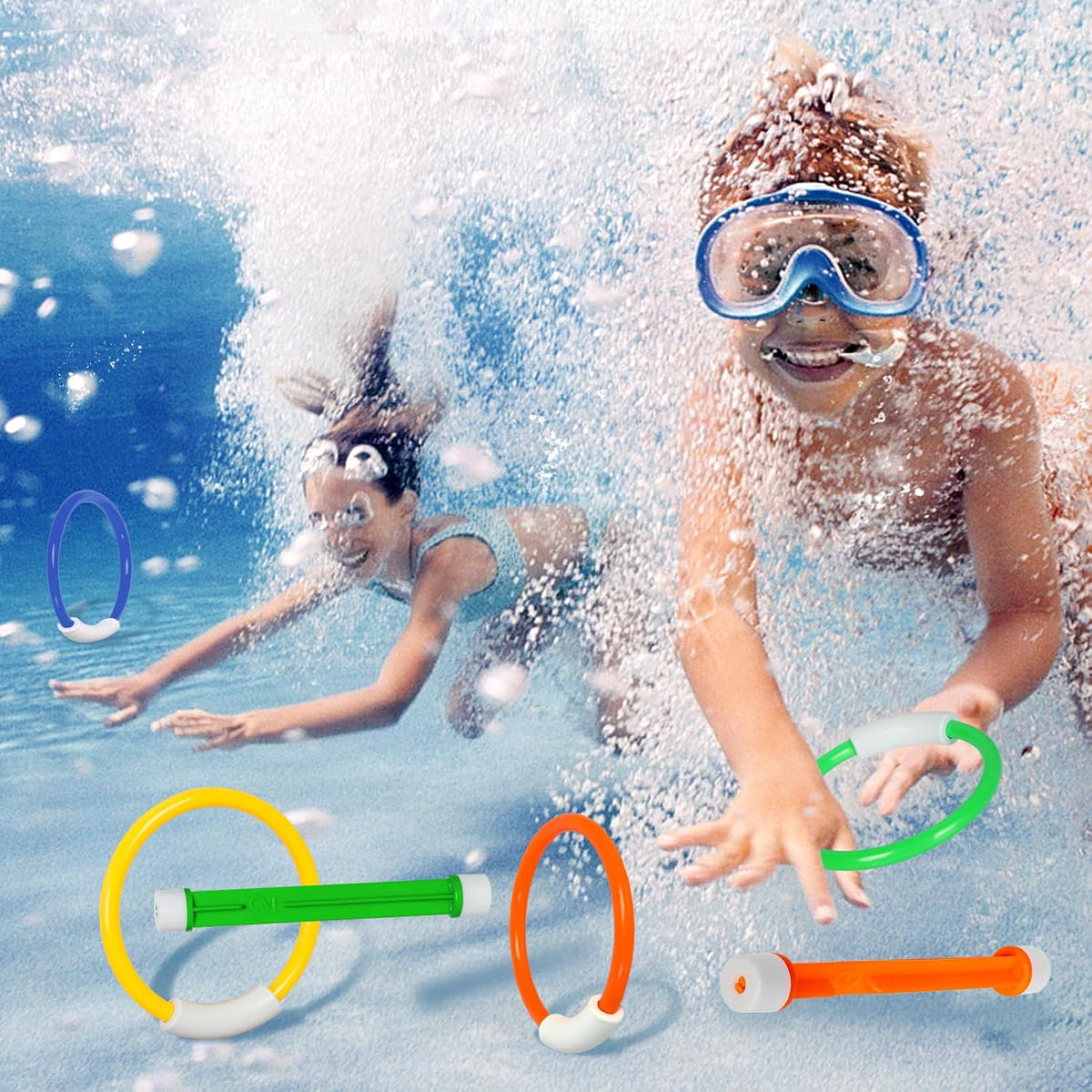 Korlon Tec Pool Toys for Kids Ages 4-8-12 - rings set - image 3