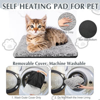 Drydiet 4 Pack Self Warming Cat Mat for Pets - 12 x 12 Inch / Gray / Solid - image 3
