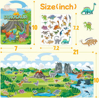 6 Sets Reusable Sticker Book for Toddlers 3-6 - Dinosaur+Ocean+Animal - image 4