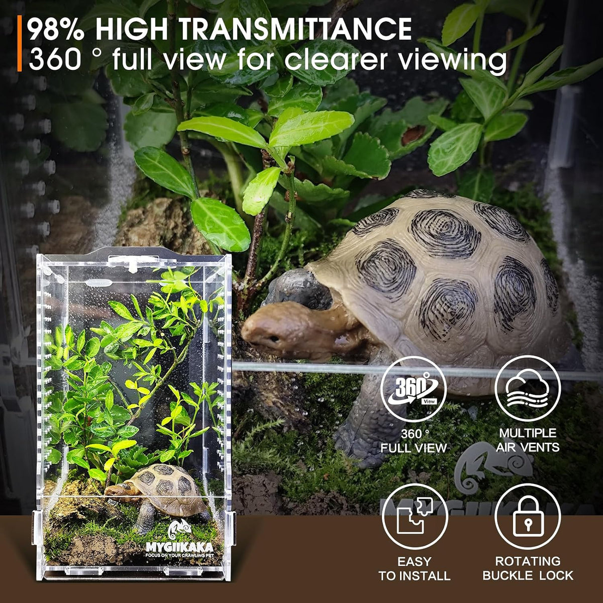 Acrylic Jumping Spider Enclosure, Insect Terrarium for Spiders - Small - image 4