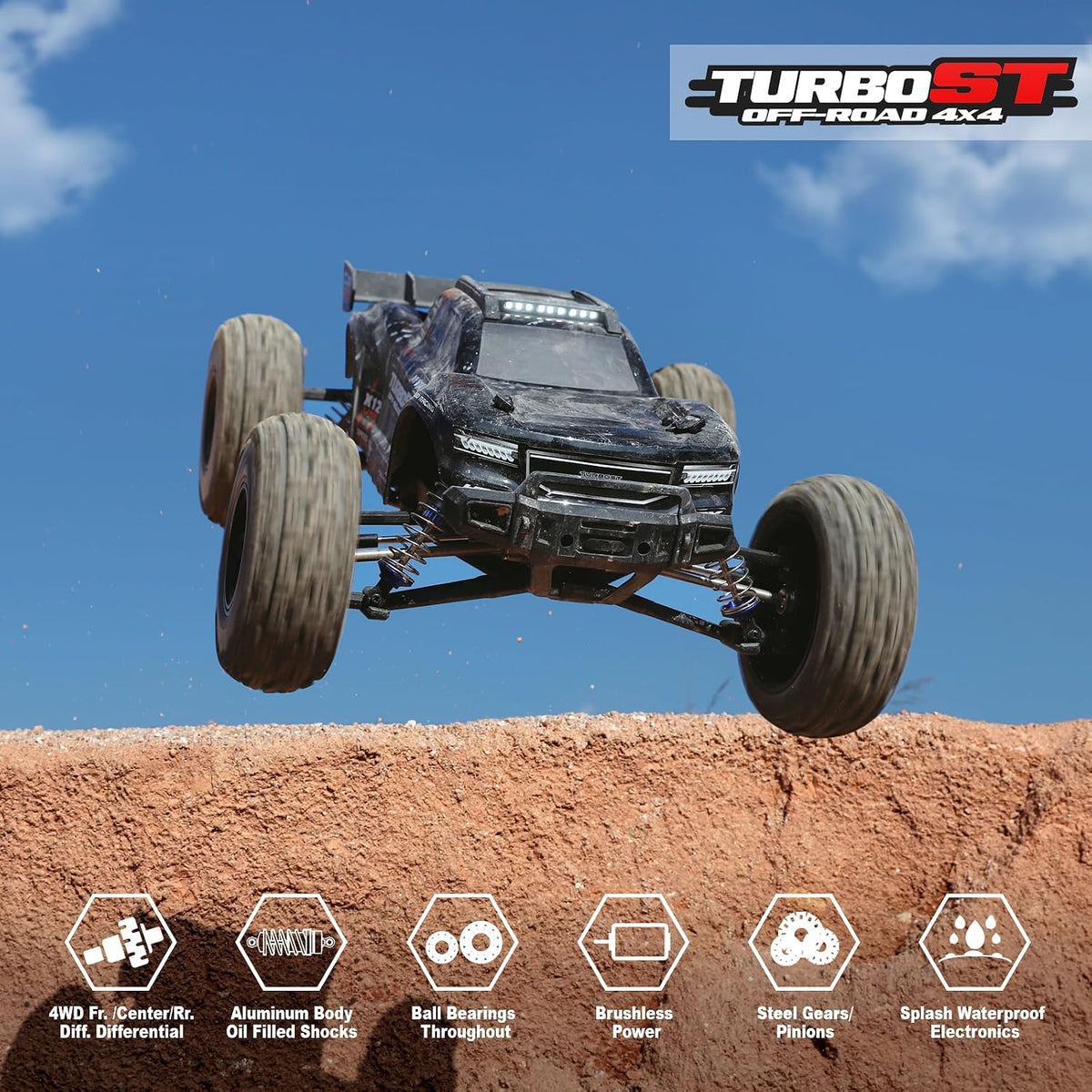 HAIBOXING 2995 RC Truck, 1:12 Scale RC Buggy - Black - image 2