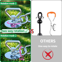 Dog Tie Out Cable and Stake, with 30FT Heavy Duty Cable - Stake + 45 ft Cable | 150 lbs - image 2