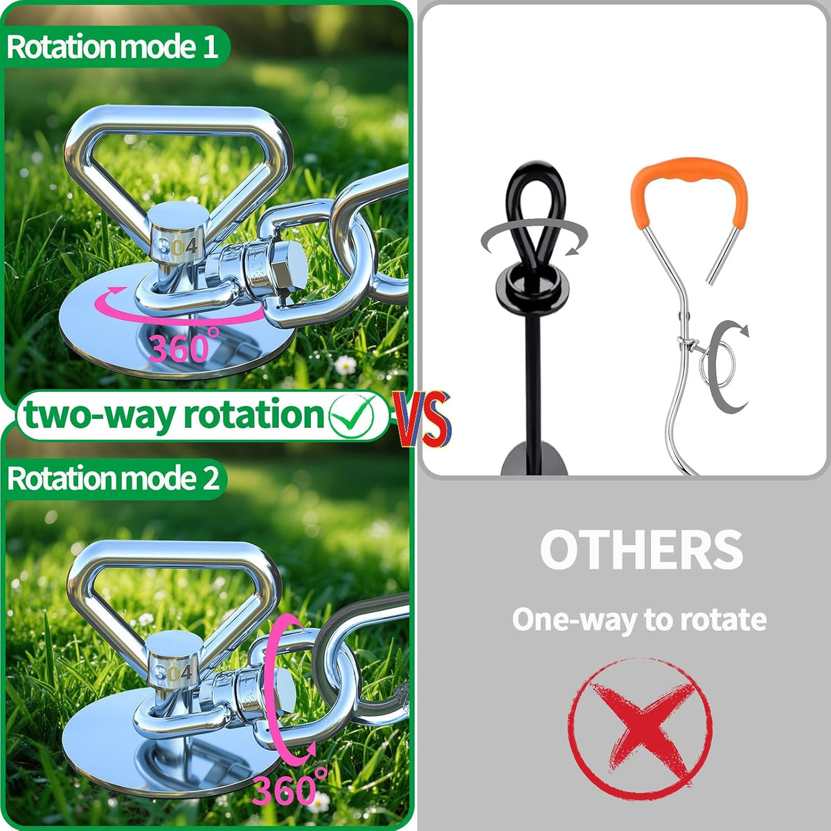 Dog Tie Out Cable and Stake, with 30FT Heavy Duty Cable - Stake + 45 ft Cable | 150 lbs - image 2