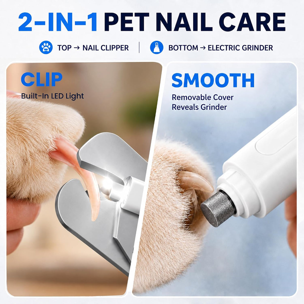 Candure Pet Nail Clippers - White / Large to Medium pets - image 2
