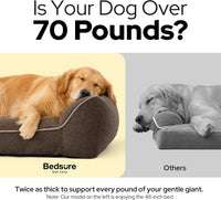 Bedsure SupportMax Extra Thick Orthopedic XL Dog Beds Large Sized Dog – Essentials for Dogs - Self Warming Brown / 45"l X 32"w X 9.5"th - image 3