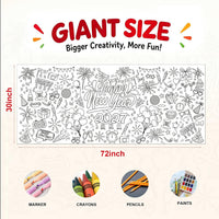 OHOME Halloween Giant Coloring Poster/Tablecloth-Halloween Crafts - New Year - image 2