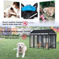 Outdoor Dog Kennel Cover, 8.1'Dx4.1'Wx6H, Full Coverage Black – Essentials for Dogs - Black / 8'D x 4'W x 6'H - image 4