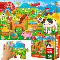 Giant Floor Puzzles for Kids Ages 4-6 - 2x3 Giant Farm