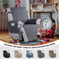 VANSOFY 100% Waterproof Recliner Chair Covers - Dark Gray / 23.6" - image 3