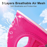 Light Up Dog Harness,Rechargeable LED Dog Harness for Small Medium Large Dogs,Reflective Lighted Safety Vest for Night Walking & Camping,Lightweight & Adjustable,Pink,M