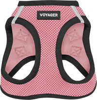 Voyager Step-in Air Dog Vest Harness - Pink/Black Trim / M (Chest: 16 - 18")