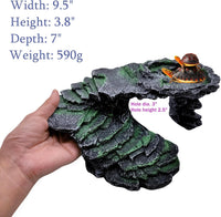 M2cbridge Reptile Hide Resting Step Ledge Cave Hideout Turtle Basking - Black Step Ledge - image 3