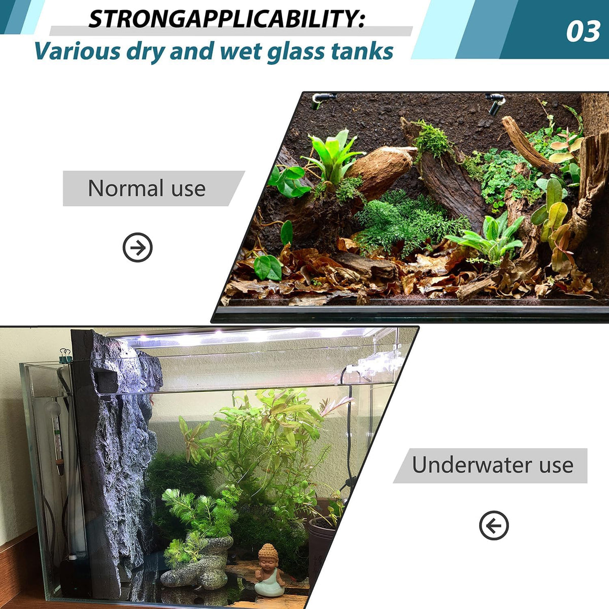 4pcs Rock Terrarium Background, 3D Reptile Tank Background Board - Blue-17.7"*11.8"（1pcs） - image 4