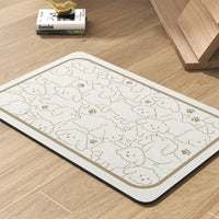 PADOOR Pet Feeding Mat-Absorbent Dog Mat for Food and Water Bowl-No - 23"x34" / Frame Dogs