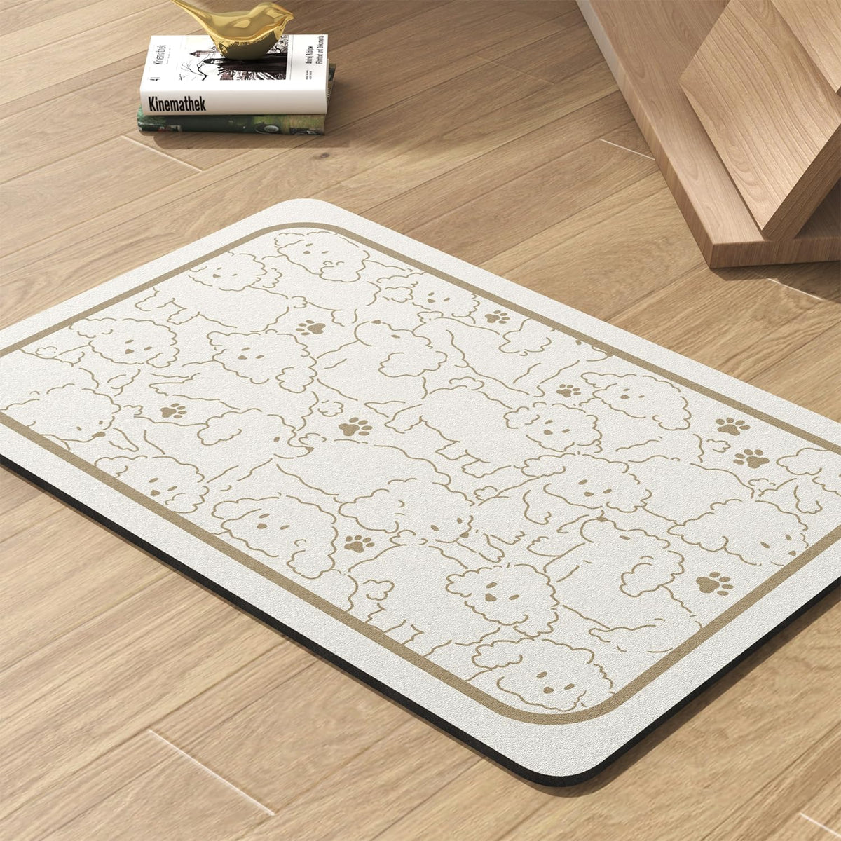 PADOOR Pet Feeding Mat-Absorbent Dog Mat for Food and Water Bowl-No - 23"x34" / Frame Dogs
