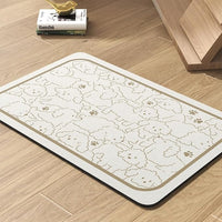 Pet Feeding Mat-Absorbent Dog Mat for Food and Water Bowl-No Stains Quick Dry Water Dispenser Mat-Dog Accessories Pet Supplies-Bowl for Messy Drinkers（FRAMEDOGS,12"x19"