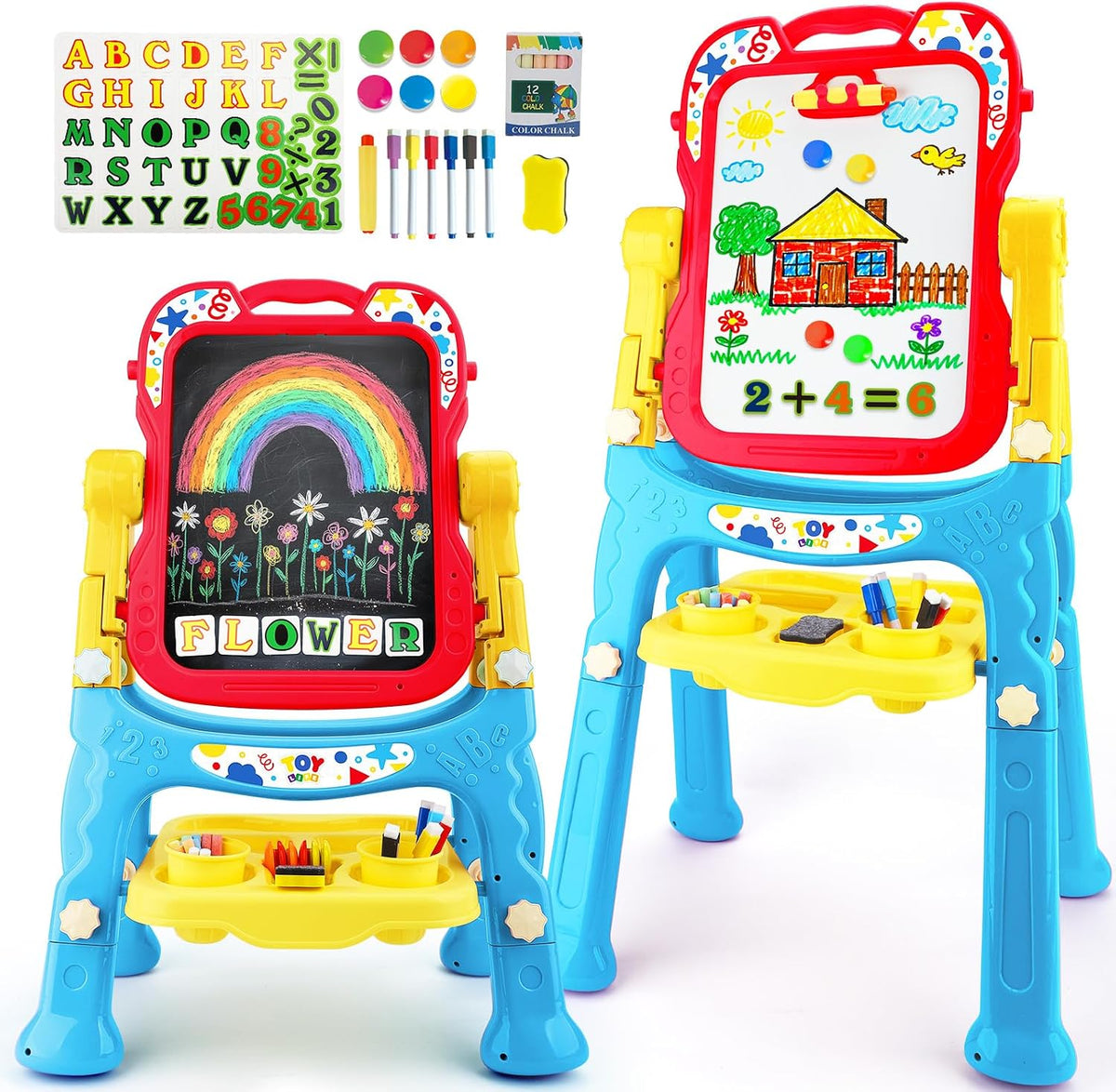 STEAM Life Kids Easel, Pink & Purple - Primary Color