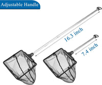 Aquarium Fish Net with Extendable Stainless Steel Long Handle Fine - Medium - image 2
