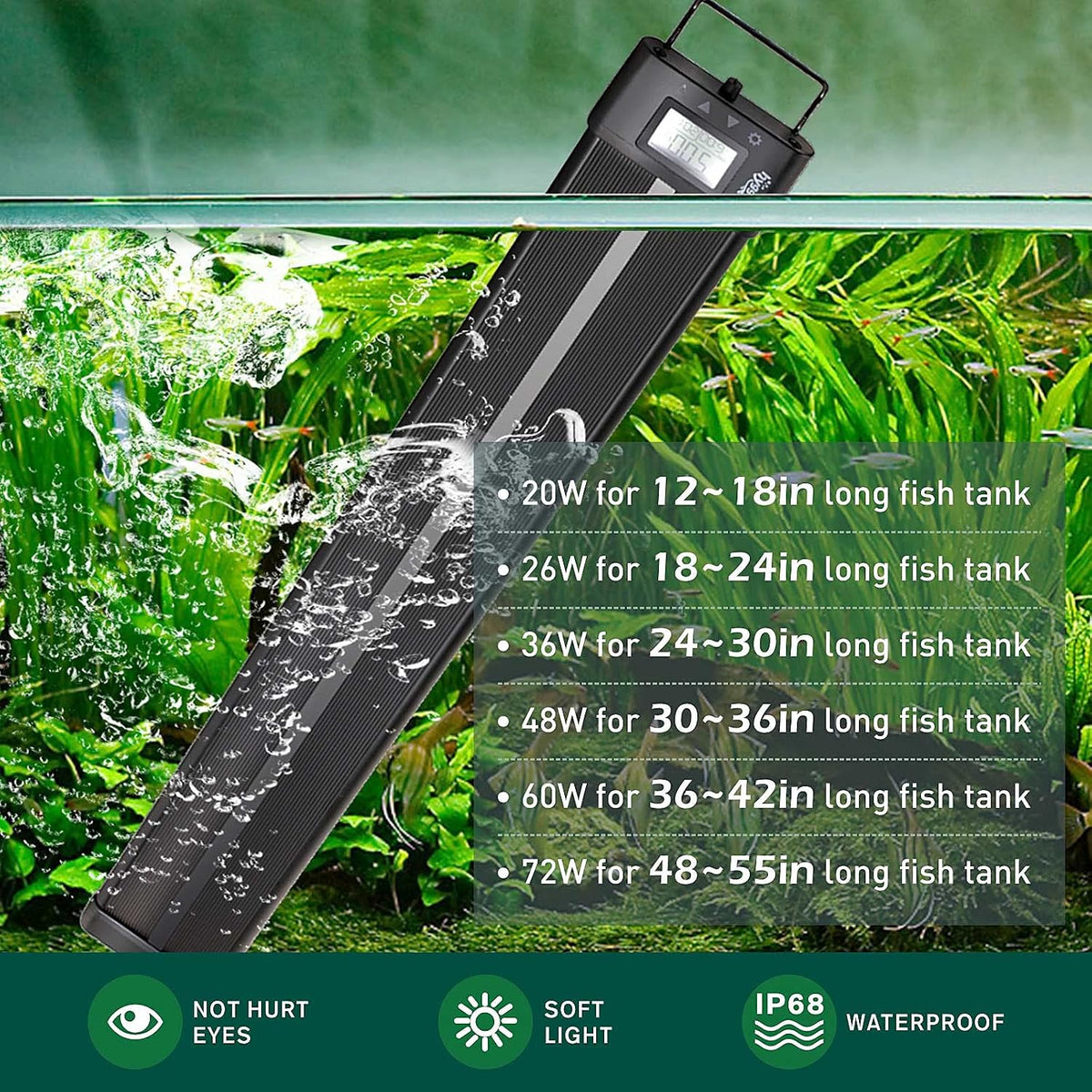 hygger Aquarium Programmable LED Light - 48W - 30in~36in - image 4