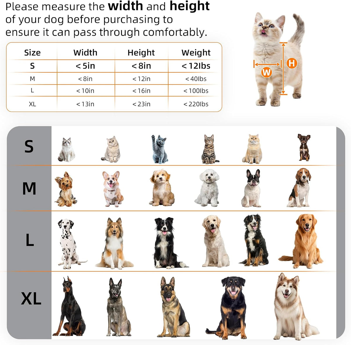 3-Flap Never Rust Extra Large Dog Door for Doors with Sliding Lock - Small / For Wall - image 3