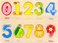Aile Toddler Wooden Preschool Learning Shape Peg Puzzle Board Toys – Fun for Kids & Family - Number Puzzle - image 4