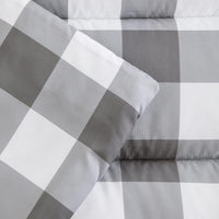 Wake In Cloud toddler nap mat in gingham plaid with built-in blanket and pillow - view 14