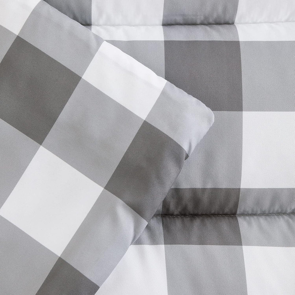 Wake In Cloud toddler nap mat in gingham plaid with built-in blanket and pillow - view 14