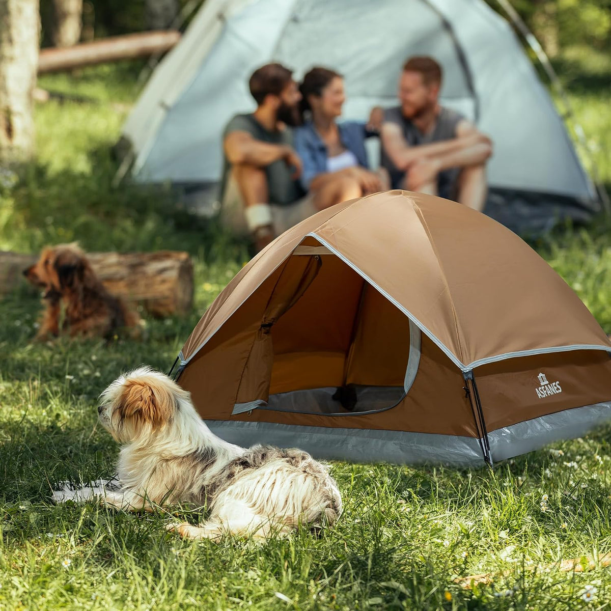 ASFANES Foldable Pet Tent for Medium Dogs & Cats - Brown / L - image 4