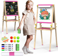 JOYOOSS Easel for Kids Art Easel Toddlers Easels With Paper Roll – Fun for Kids & Family - Pink