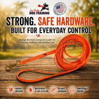 Biothane Long Line, Made in USA - Orange / 3/8" x 20ft - image 2