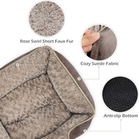 Rectangle Washable Orthopedic Dog Bed for Small - XL(35"x 25"x 9") / Dark Brown - image 4