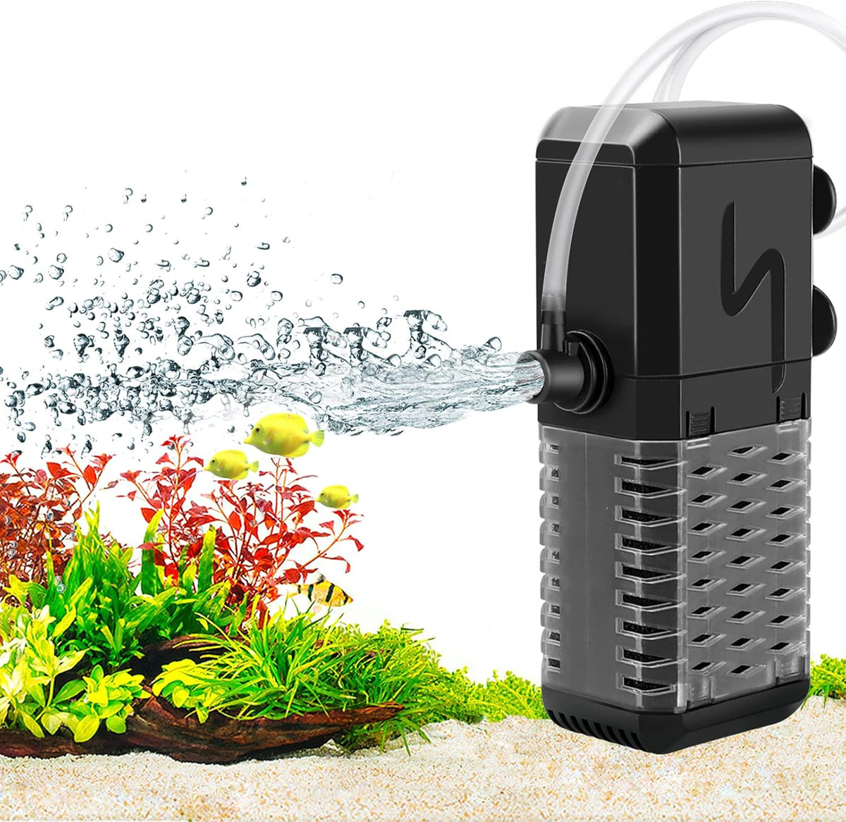 AQQA Submersible Aquarium Filter - S(158GPH-6W) - image 2